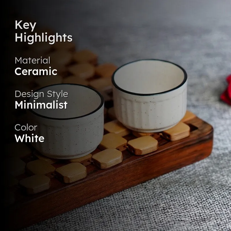 Virelle Ceramic Dip Bowls (White ,50 mL Each) - Set Of Two media 2