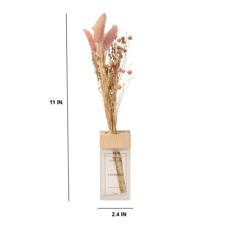Kalmia Vase With Dry Flowers - Dark Pink media 4
