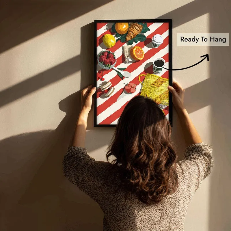 Bruncha Canvas Wall Painting With Black Frame media 5