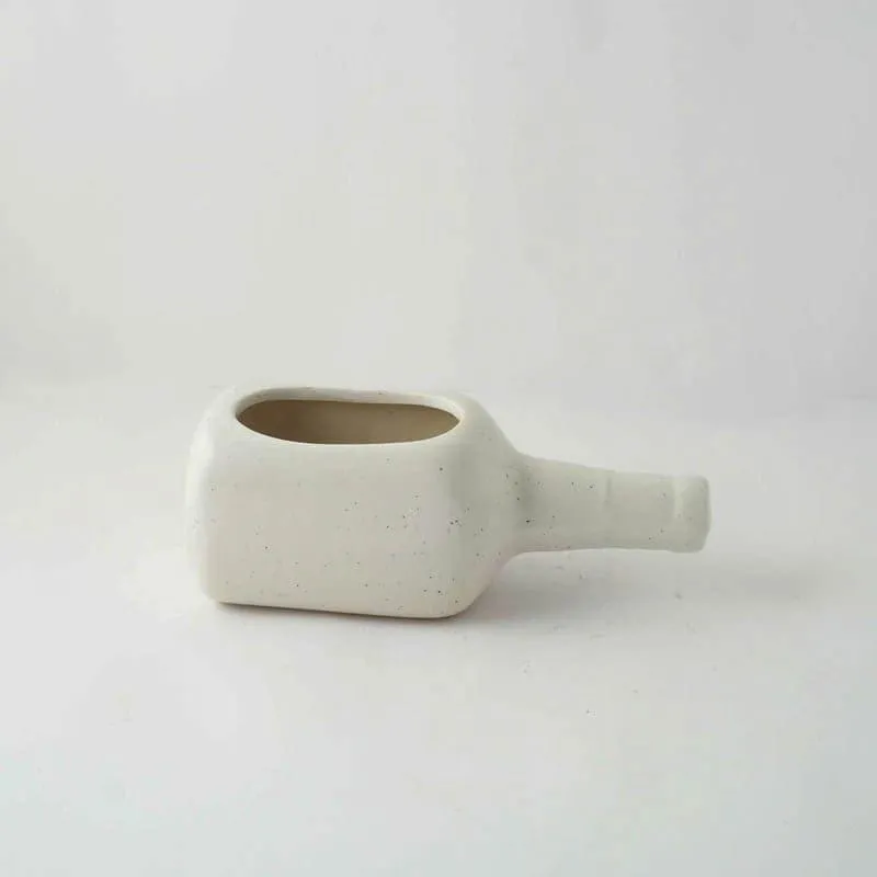 Slanting Bottle Planter - White - 5