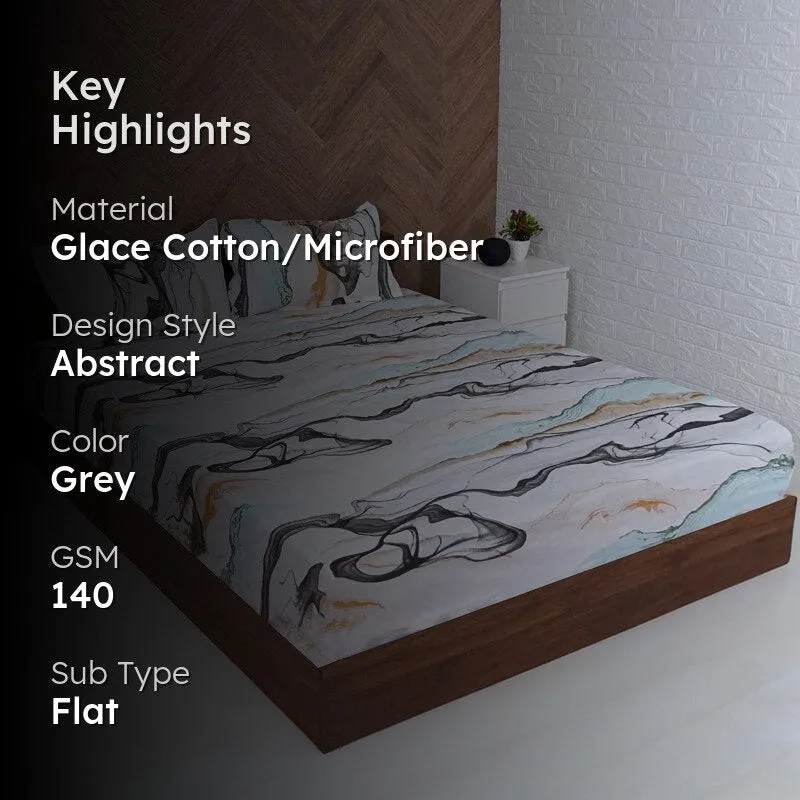 Gilla Abstract Microfiber Bedsheet - 140 GSM media 2