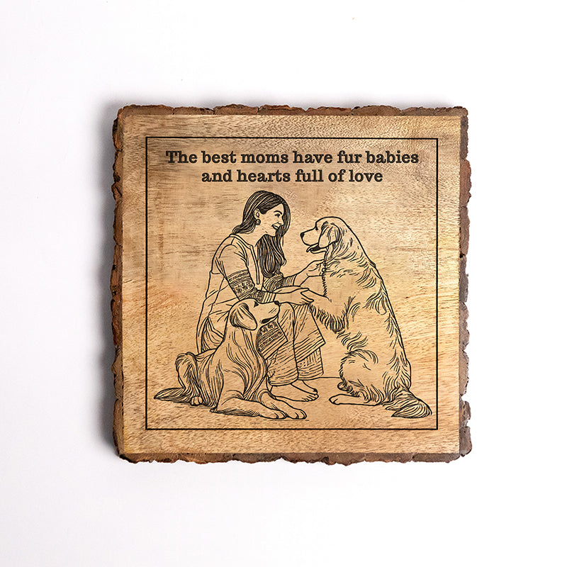 Fur Babies & Love Wood Showpiece - Square image 5