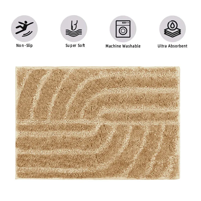 Scotch Maze Microfiber Bath Mat - Gold media 6