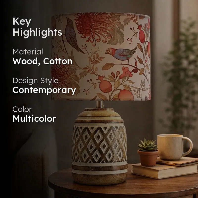 BirdVista Wooden Table Lamp media 2