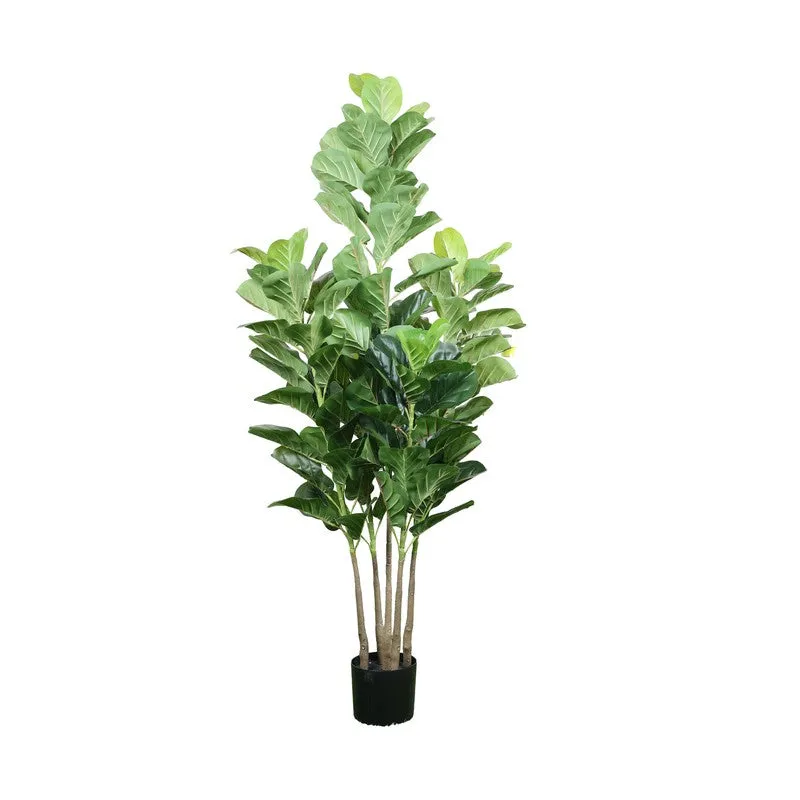 Scarlet Bloom Artificial Plant With Black Fiber Pot - 4.6 Feet media 4