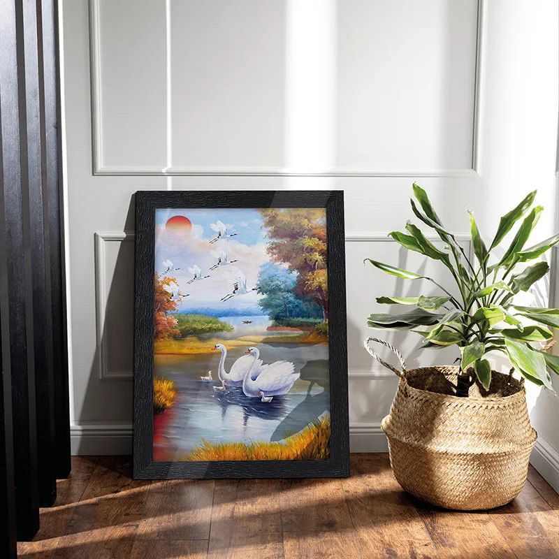 Swan Lake Wall Painting media 3