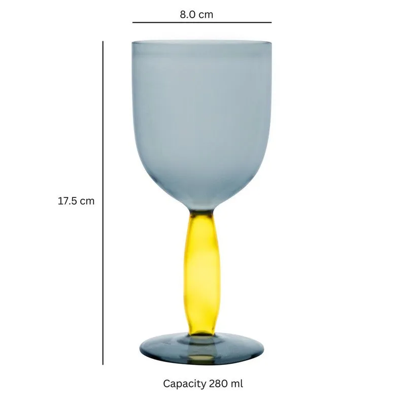Golden Stem Goblet Glass(280 mL) - Set Of Two media 6