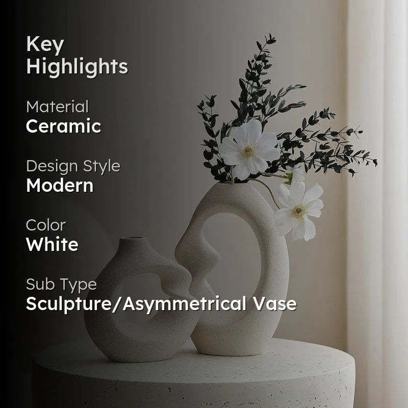 Twistra Ceramic Vase - Set Of Two media 2