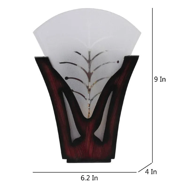 Blora Glass & Wooden Wall Lamp media 5