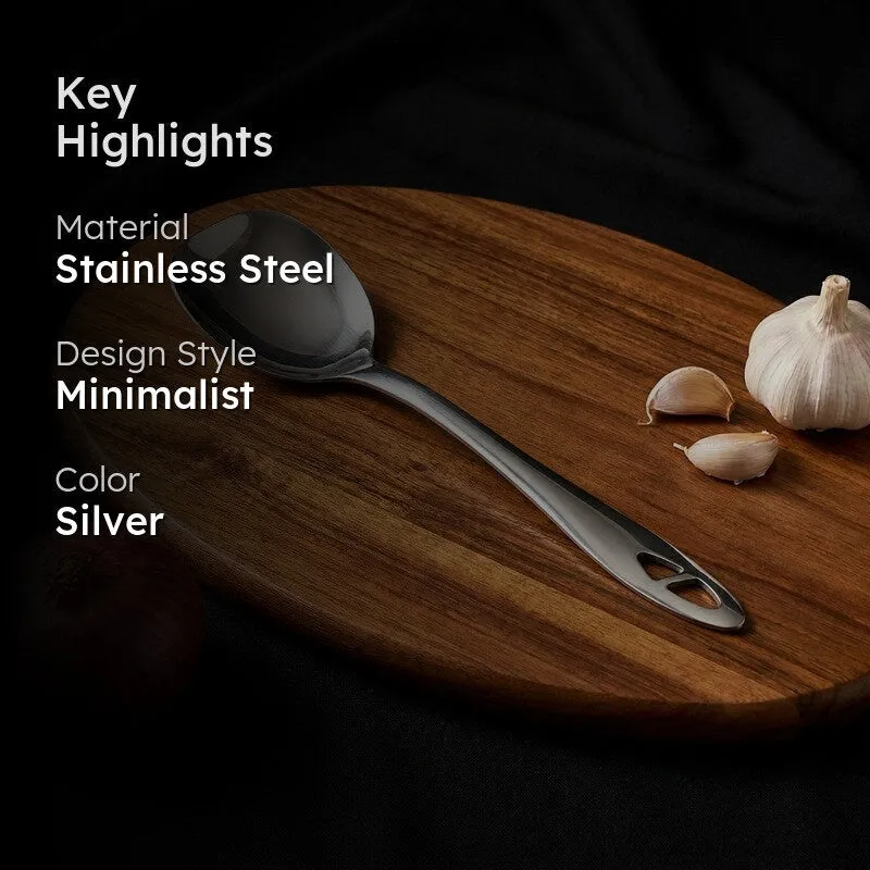 Solid Stainless Steel Serving Spoon - 35 CM media 2
