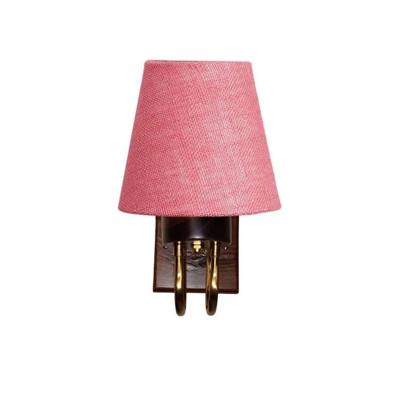 Gilded Arch Decorative Jute Wall Lamp - Pink media 3