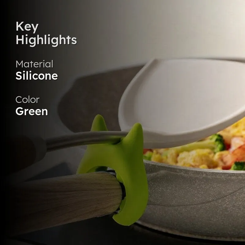 Green Silicone Pot Edge Utensil Holder media 2