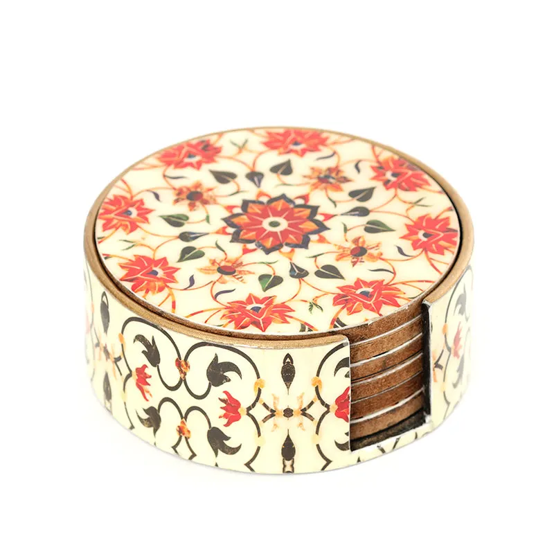 Floral Mandala Coaster - Seven Piece Set media 3