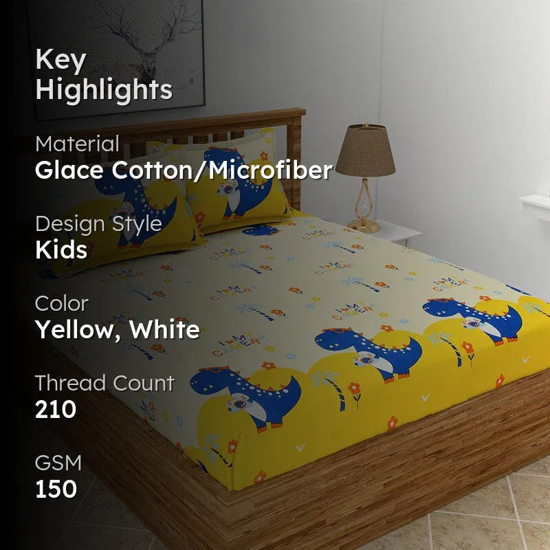 Jurassic Park Safari Kids Microfiber Bedsheet - 150 GSM media 2