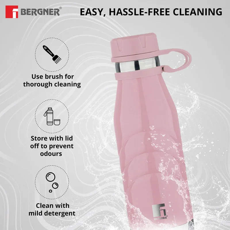 Bergner Walking Aqua Flex Thermosteel Hot And Cold Flask (Pink) - 500 mL media 4