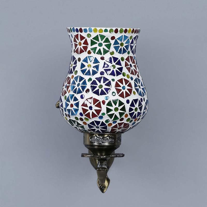 Phulkari Mosaic Glass & Metal Wall Lamp media 6