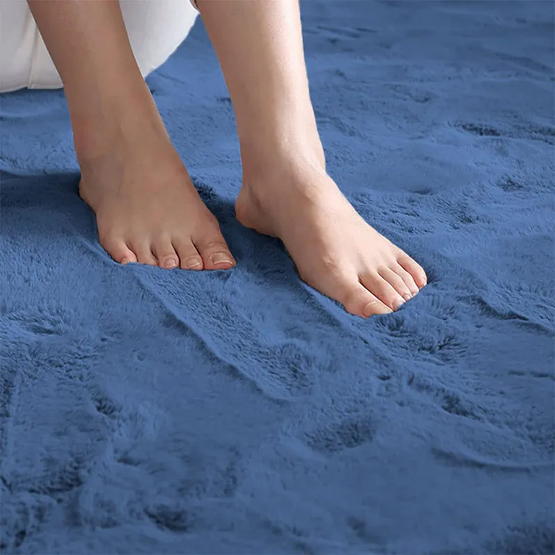 Ruffle Luxe Bath Mat - Blue media 5