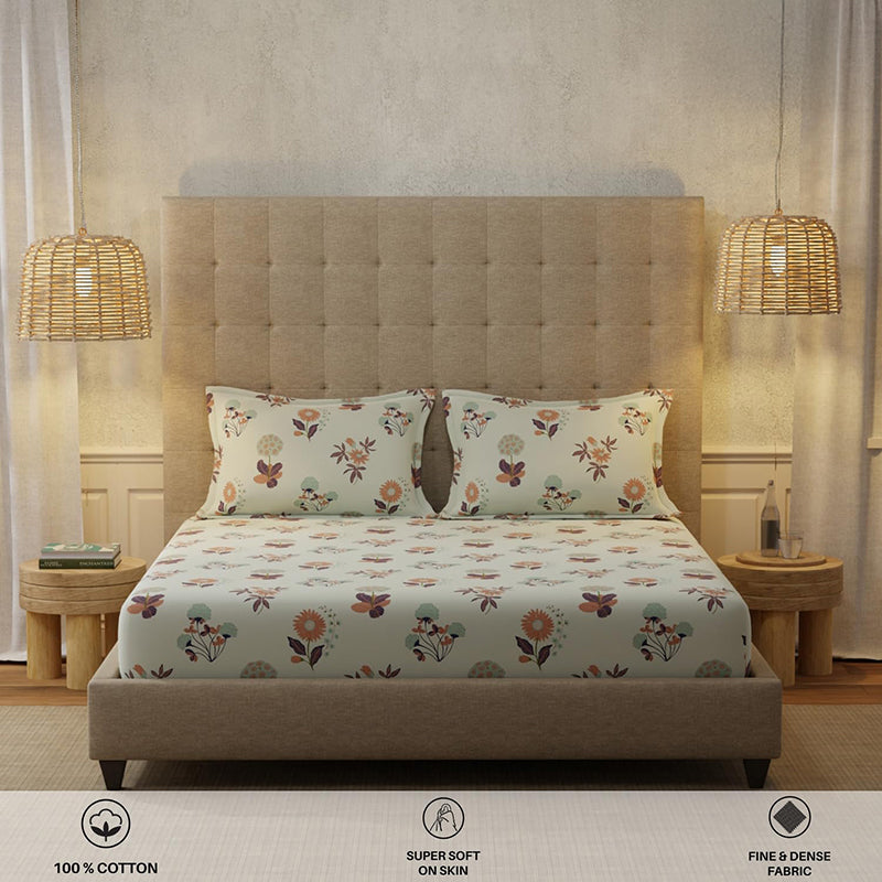 Urban Space Radiance Grey Cotton Bedsheet - 200 TC media 4