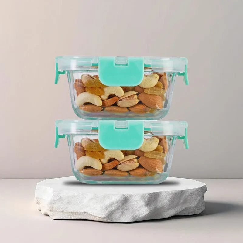 Yumrix Leak Proof Glass Lunch Box with Bag (620 mL Each) - Set Of Two media 3