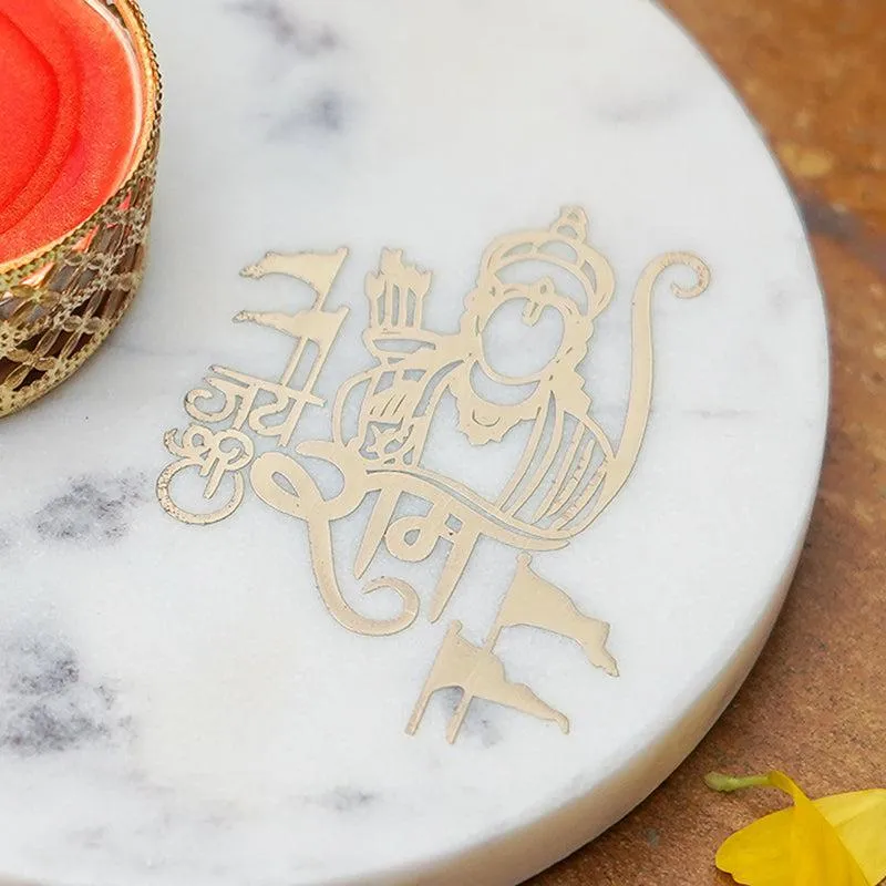 Stone Shree Ram Marble Religious Accent With Tea Light Holder media 5