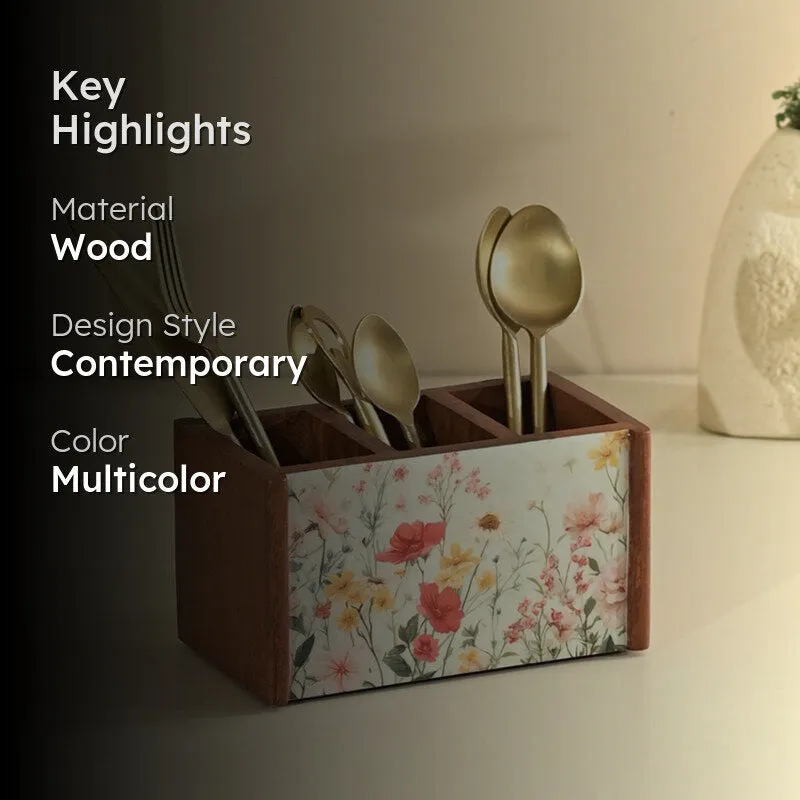 Vervina Wood Cutlery Stand media 2