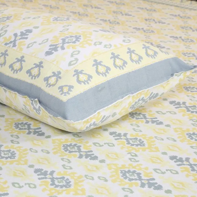 Rowan Ethnic Cotton Bedsheet (Yellow) - 180 TC media 4