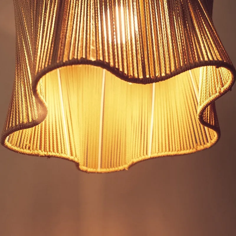 Rustic Glow Drum-Shaped Ceiling Lamp media 5