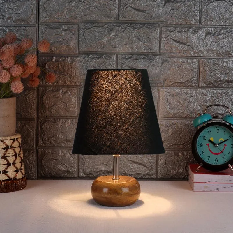 Astrova Fabric Table Lamp - Black,Brown media 1