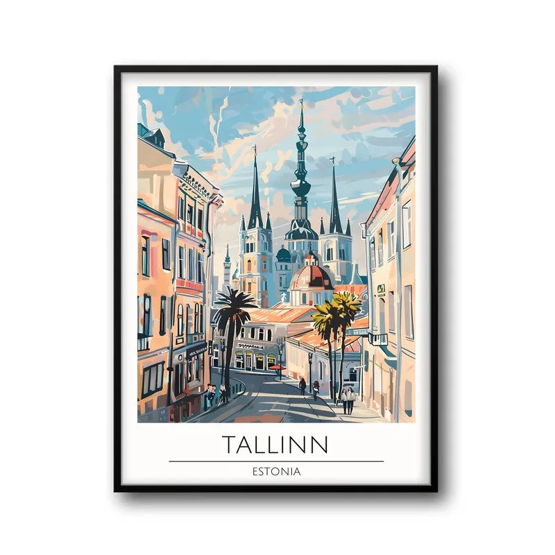 Vintage Tallin Framed Canvas Wall Painting media 5