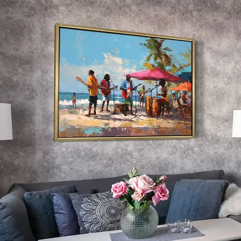 Seaside Groove Canvas Wall Painting With Frame media 6