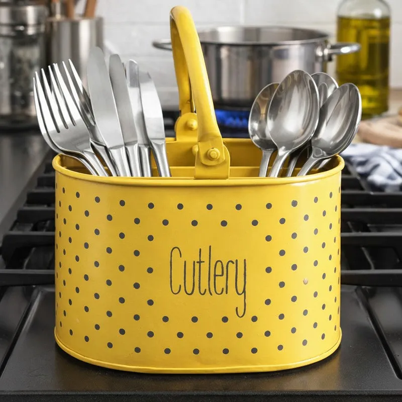 SmartStore Space-Saving Multi-Use Cutlery Stand - Yellow media 3