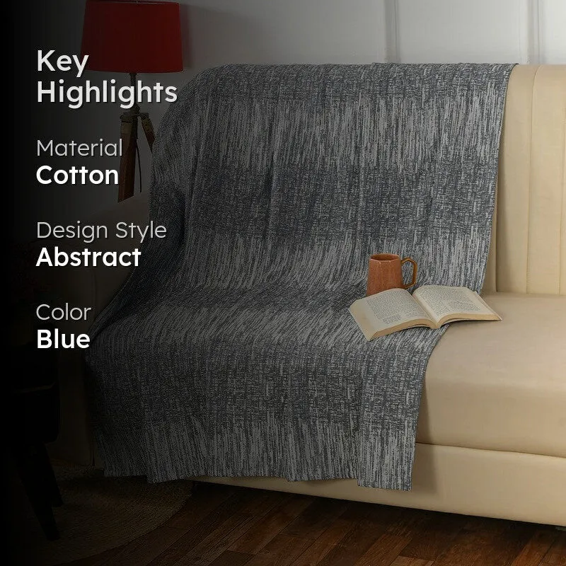 Softelle Abstract Cotton Throws - Blue media 2