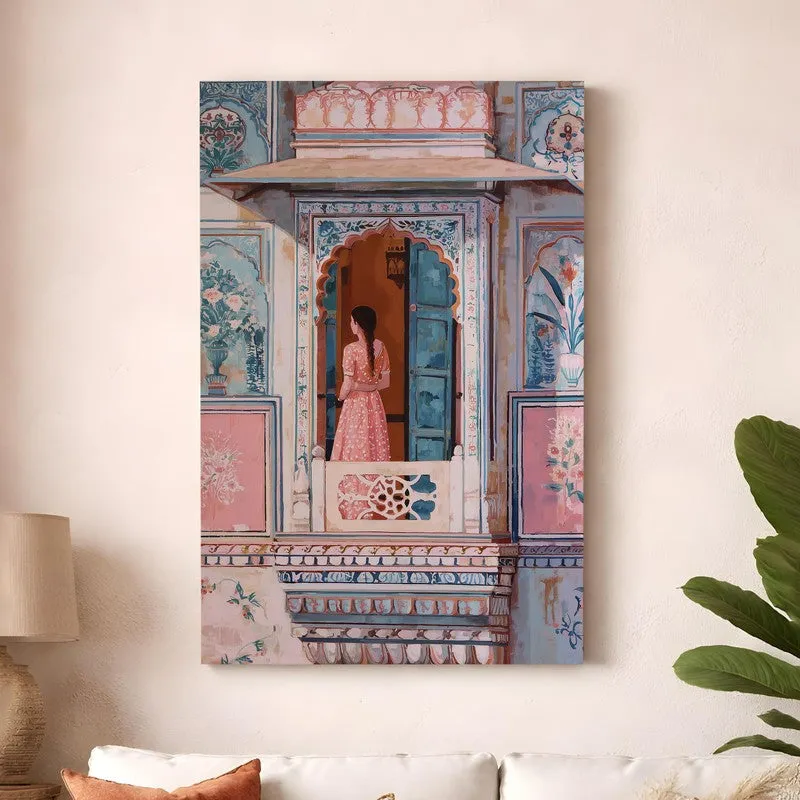 Blush Balcony Canvas Wall Art media 3