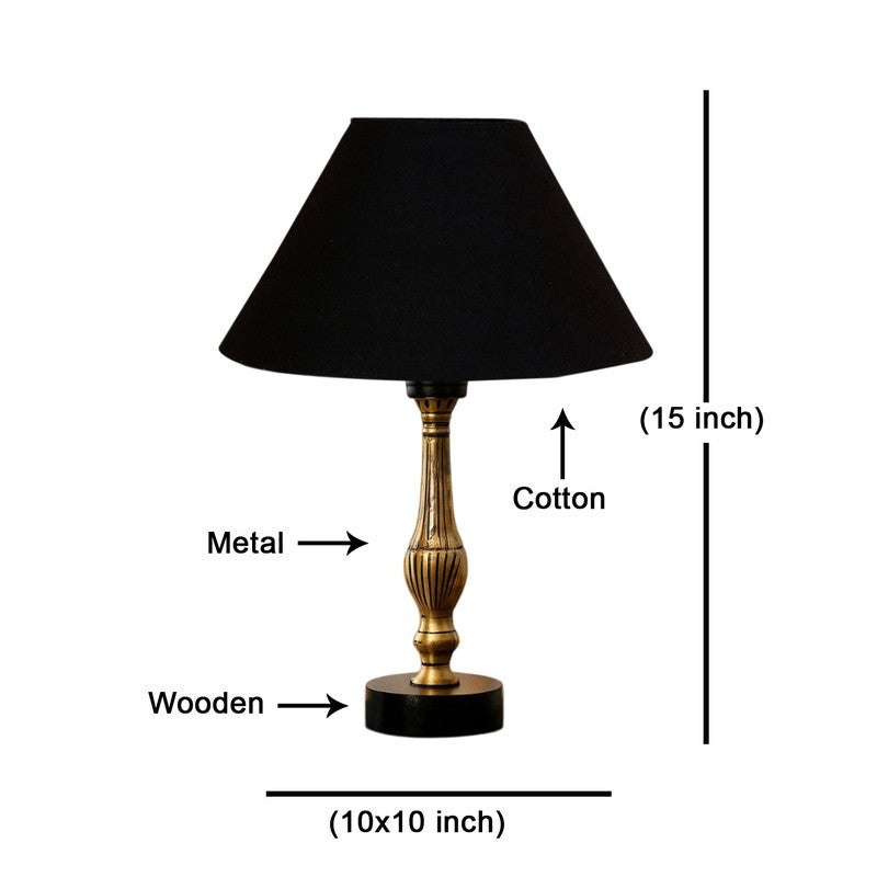 Aurelo Zeno Wooden Table Lamp - Black media 8