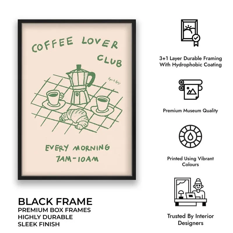 The Coffee Club Archival Canvas Wall Art - Black media 9