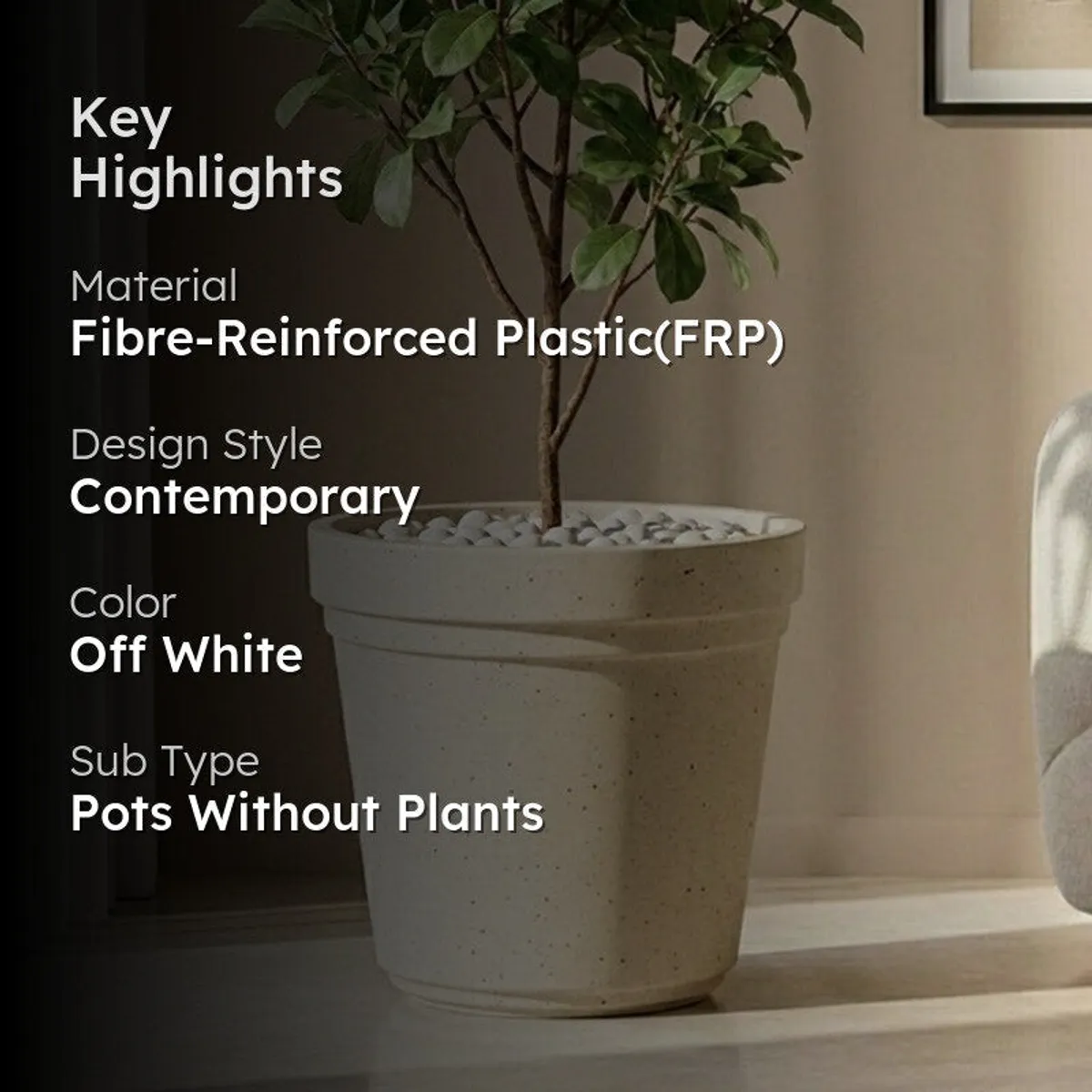 Lunest Floor Planter - Off White - 2
