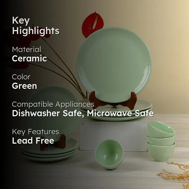 Lemongrass Handmade Dinner Set - 82 Piece Set media 2