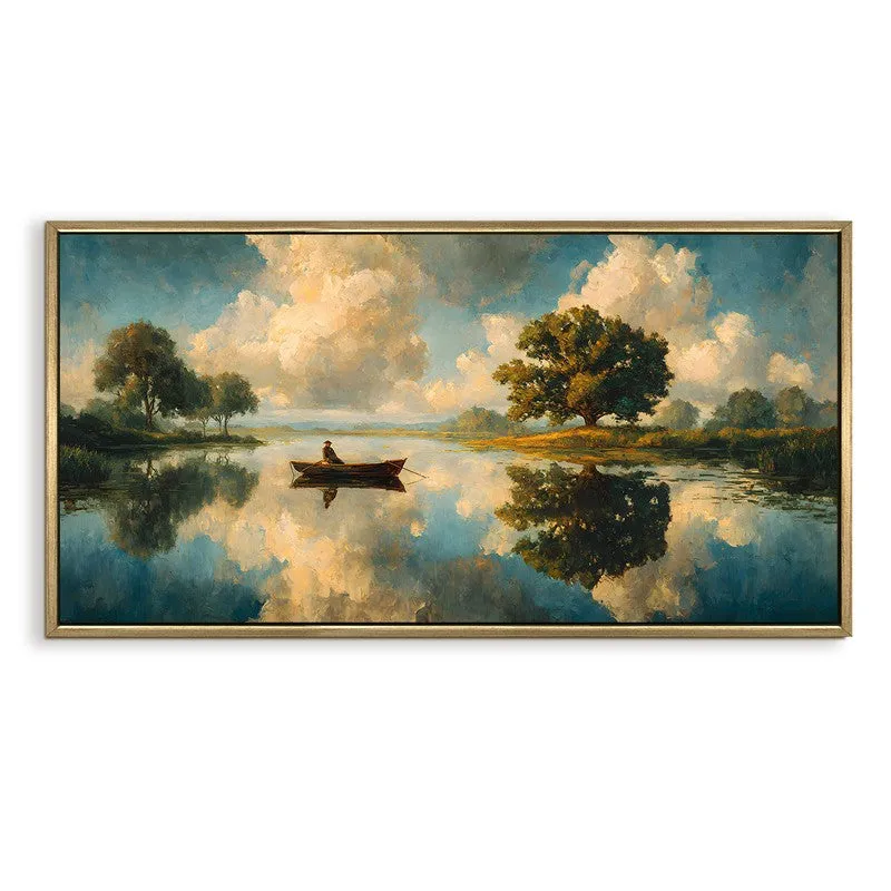 Tranquil Lake Reflection Wall Art media 4