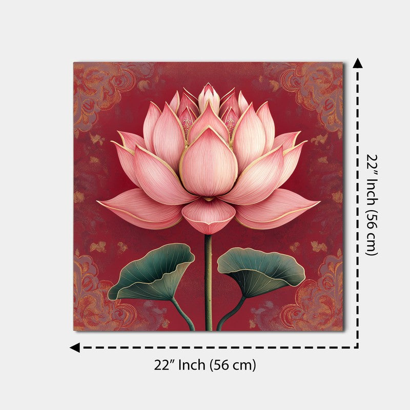 Serene Lotus Canvas Wall Painting media 8