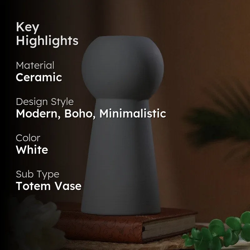 Zircon Ceramic Vase - Grey media 2