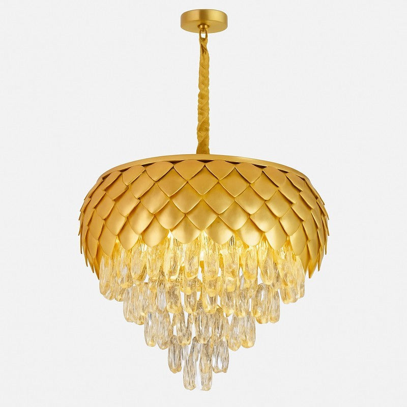 Crownara Metal Chandelier - Gold media 4