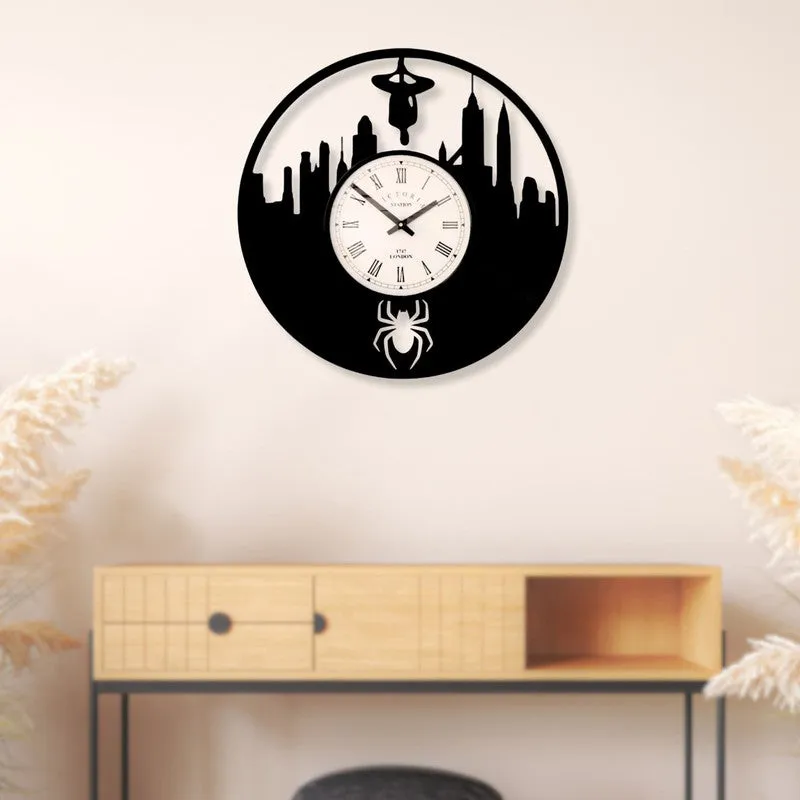 Spiderman Steel Analog Wall Clock - Black media 3