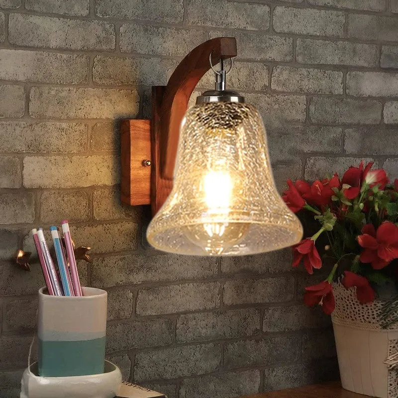 Crystal Lattice Wide Bell Glass Wall Lamp media 4