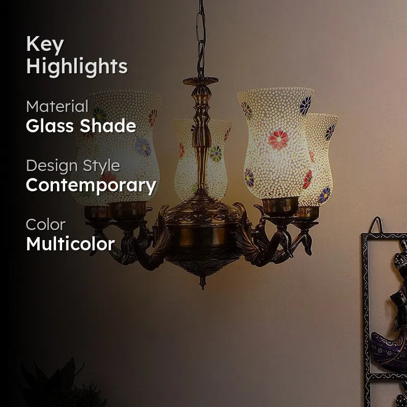 Shima Mayoora Mosaic Golden Antique Ceiling Lamp media 2