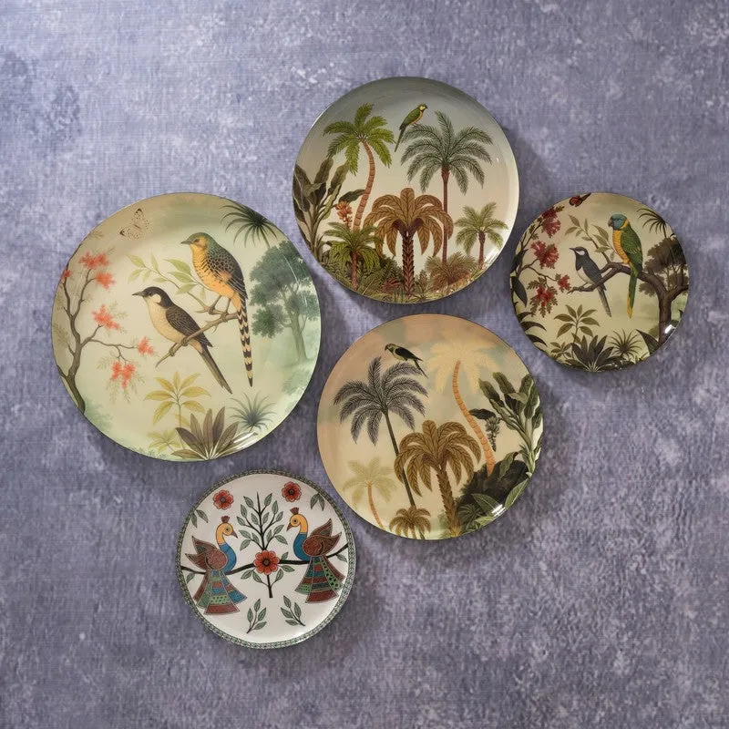 Chirping Charm Wall Plates - Set of Five media 1