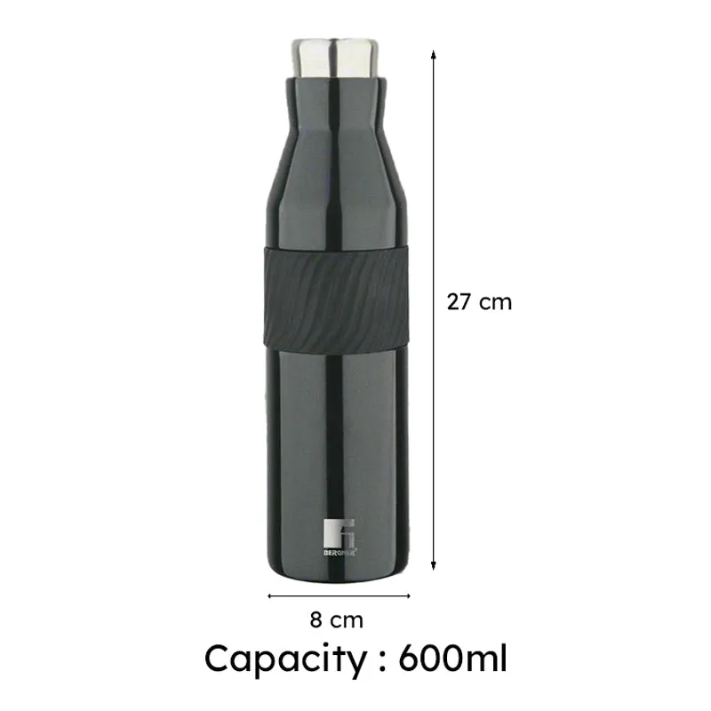 Bergner Walking Grip And Go Thermosteel Hot And Cold Flask (Black) - 600 mL media 6