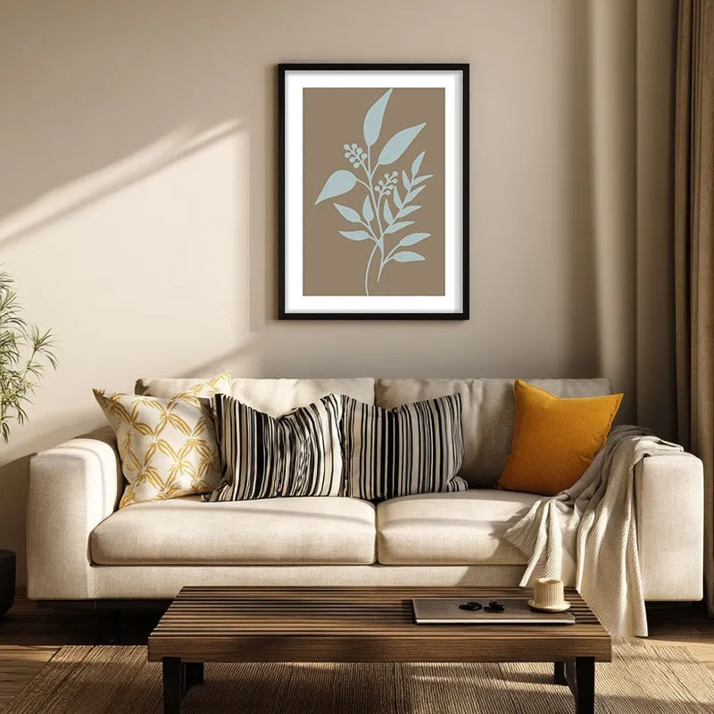 Arctic Sage Canvas Wall Painting With Black Frame media 1