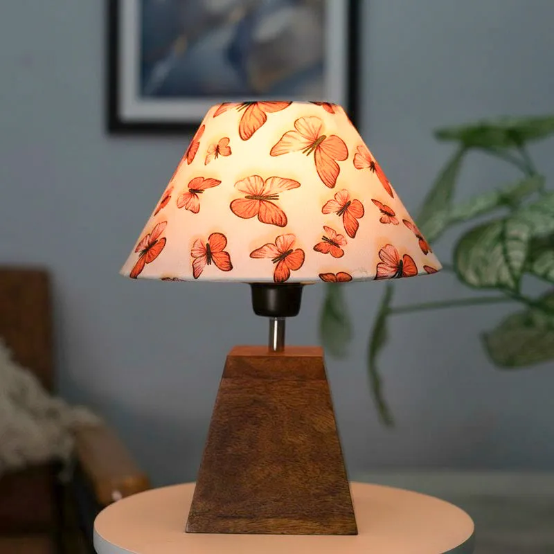 Pyramid Perfection Butterfly Fabric Table Lamp - Multicolor media 1