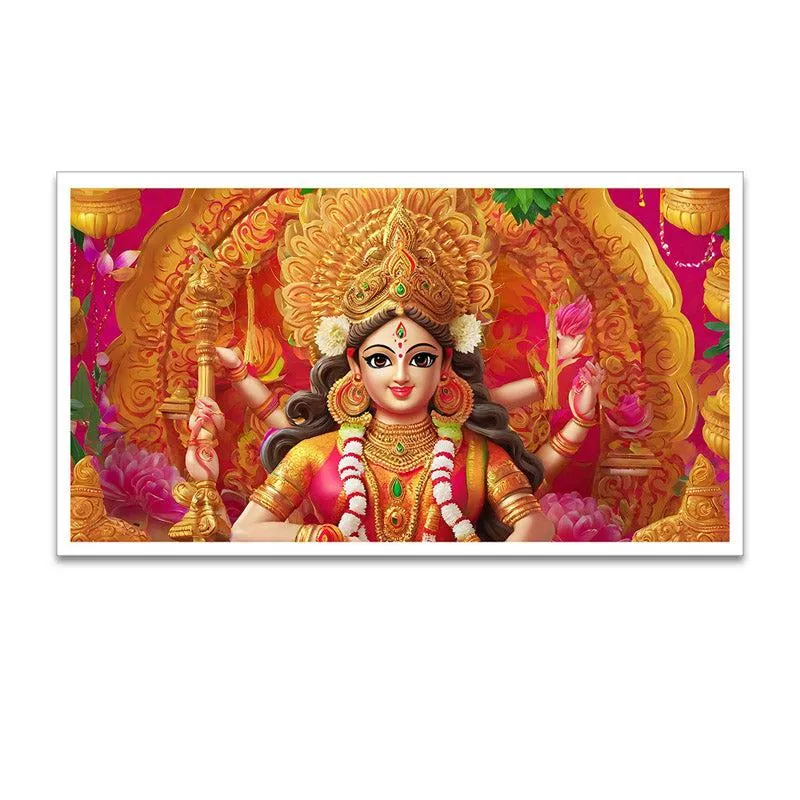 Maata Durga Shakti Wall Painting With Frame media 5