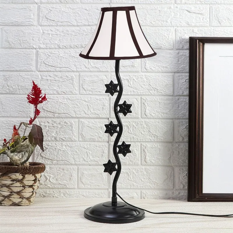 Starviax Cotton Table Lamp With Iron Base - White media 3